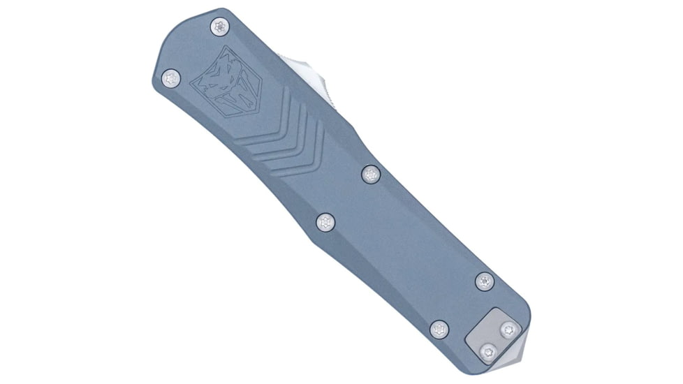 CobraTec Knives Small FS-X Gen-3 Double Action OTF Knife, 2.75in Blade, Grey Handle, SGRYFS-XGEN3DNS