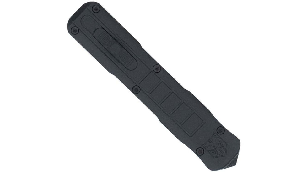 CobraTec Knives Raptor Automatic Folding Knife, 2.5in, D2 Steel Blade, Aluminum Black Handle, CTSRPTBKODNS