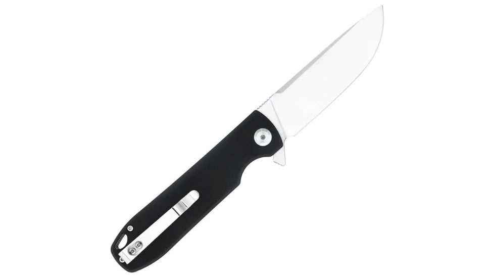 CobraTec Knives Tank Folder Folding Knife, 3.5 in, D2 Steel, Drop Point Blade, G-10, Black Handle, CTTANKBLK, 1410177