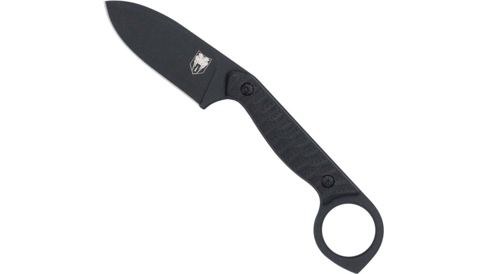 CobraTec Wolfteeth EDC Folding Knife, 2.75in,14C28N Steel, Drop Point Blade, G10 Scales Handle, CTWLTBLK