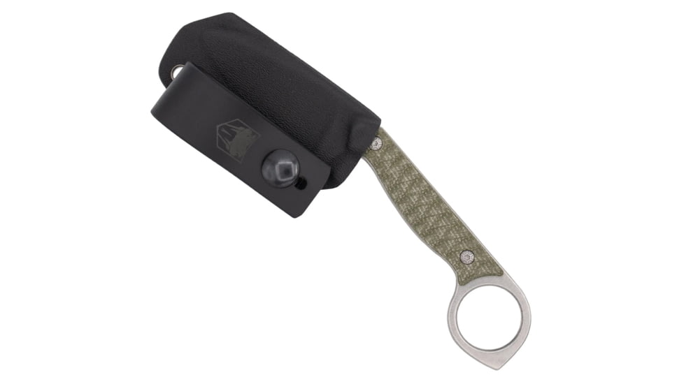 CobraTec Knives Wolfteeth Fixed Blade Knife, 2.75 in, 14C28N, Drop Point, G-10, OD Green Handle, CTWLTODG, 1410089