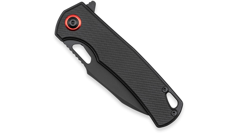 CobraTec Knives Wolverine Liner Lock Serrated Folding Knife, 3.125 in, D2 Steel, Drop Point Blade, G-10, Black Handle, CTWOLVERINEBLKDS