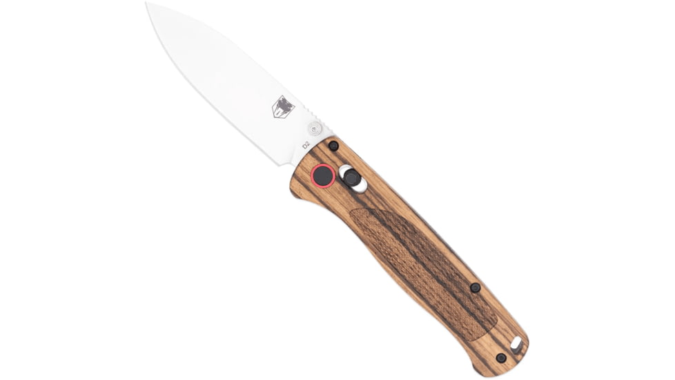 CobraTec Zebrawood Bar Lock Assisted Opening Folding Knife, Tanto Blade, Zebrawood Silver, 1410189