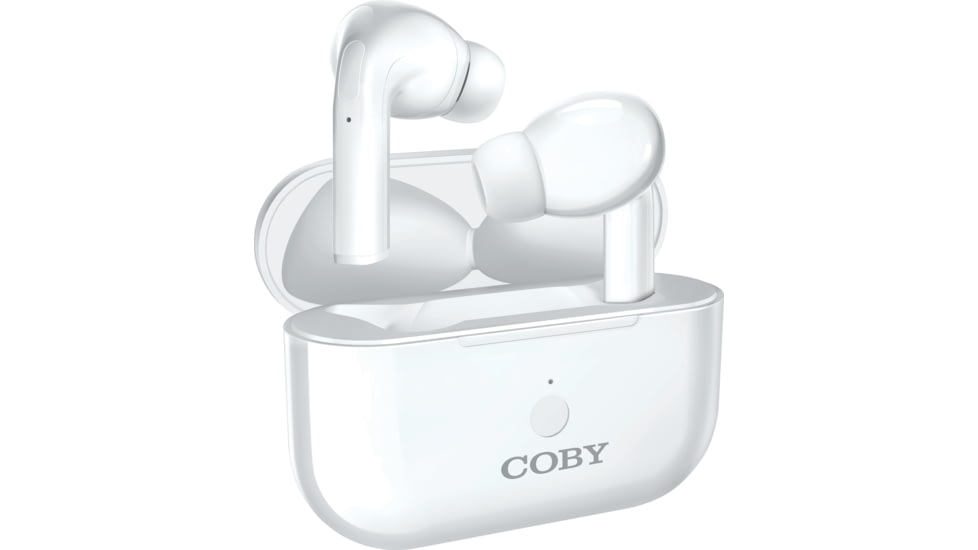 Coby 516 True Wireless Earbuds, White, COBY-CETW516WHT