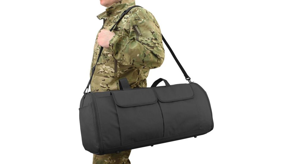Mercury Tactical Garment Duffle Bag, Black, 25inx12inx11in, MRC9955-BK