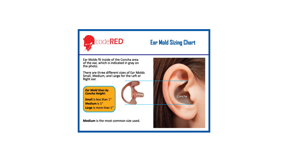 Code Red Silicone Semi-custom Ear Mold, Clear - CRD23511