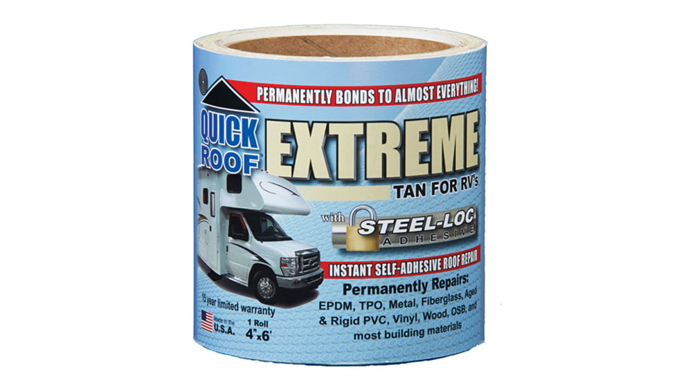 Cofair Products Quick Roof Extreme With Steel-Loc Adhesive - 4in x 6', Tan, T-UBE406