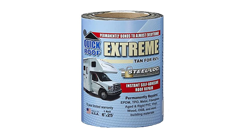 Cofair Products Quick Roof Extreme With Steel-Loc Adhesive - 6in x 25, Tan, T-UBE625