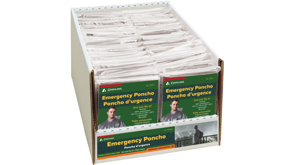Coghlans Emergency Poncho Display, CGN9173BD