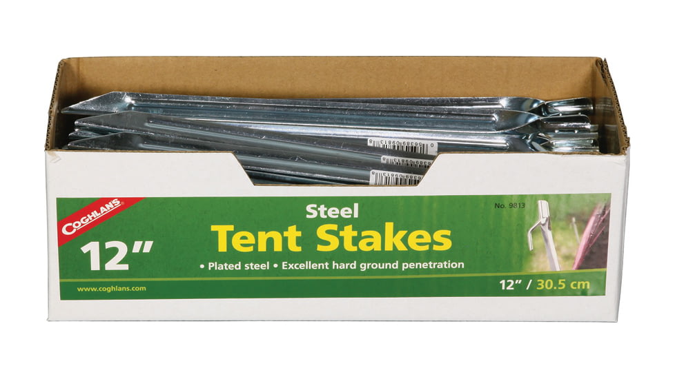 Coghlans Steel Tent Stakes 12in 50pk, 12 overall, 9813 *CASE OF 50