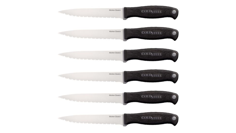 Cold Steel 14in Kitchen Knife Set, Black/Silver, 14in, CS-59KSSET