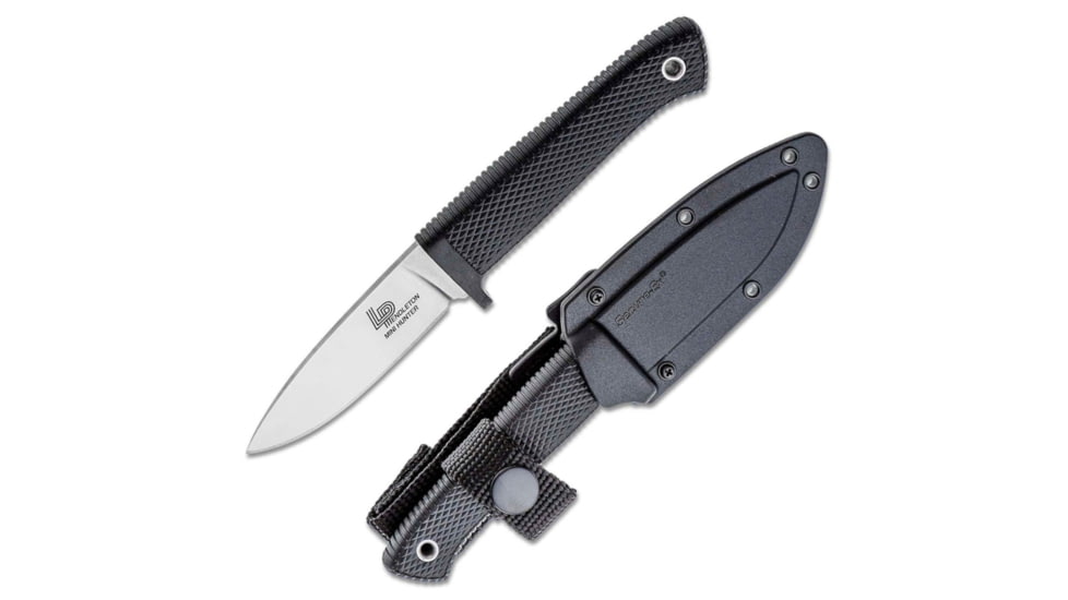 Cold Steel 3V Pendleton Mini Hunter Knife, 3in Blade Length, 3mm Thickness, Black, CS-36LPCM