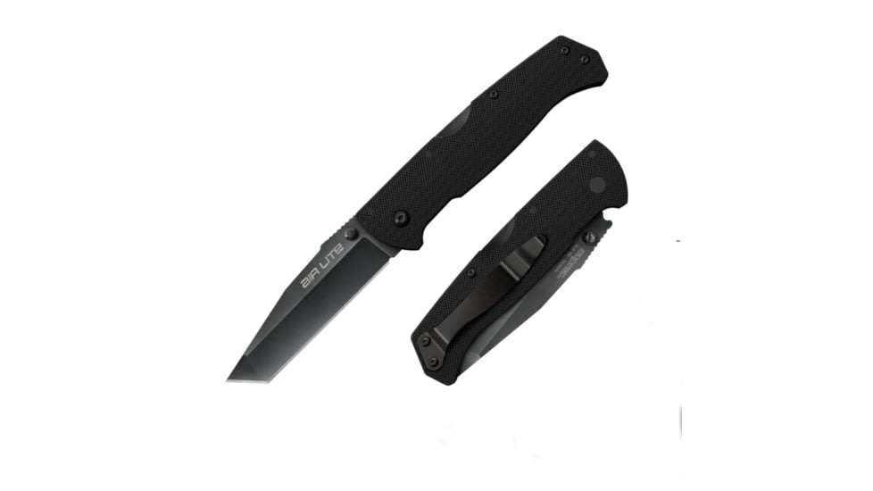 Cold Steel Air Lite Folding Knives, 3.5in, AUS10A, Black Tanto Blade, G-10 Handle, 26WT-BKBK