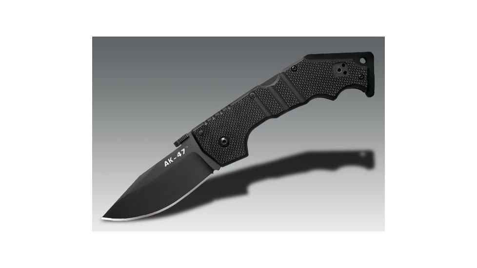 Cold Steel AK-47 Knife, Black G-10 Handle, Black Blade, Plain 58TLAK