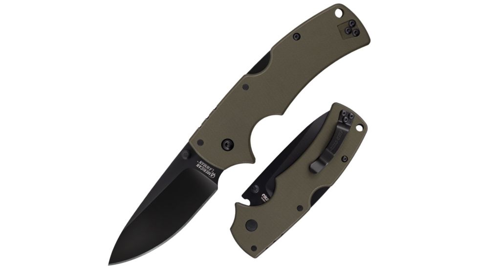 Cold Steel American Lawman Knife, Green/Black, 8 1/8in, CS-58ALVG