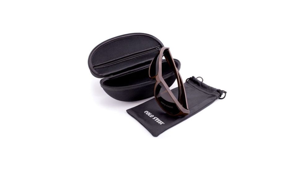 Cold Steel Battle Shades Mark II Sunglasses,Dark Matte Brown,Brown Lens EW23M