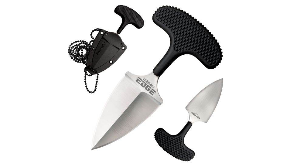 Cold Steel Urban Edge Push Dagger, 2.5in Japanese AUS 8A Stainless, Plain Blade, Black Kray-Ex Handle, CS-43XL