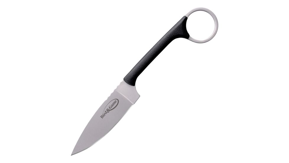 Cold Steel Bird and Game Fixed Blade Knife, 3.5 in, Japanese AUS8A, Polymer Grip Handle, Black, CS-20A