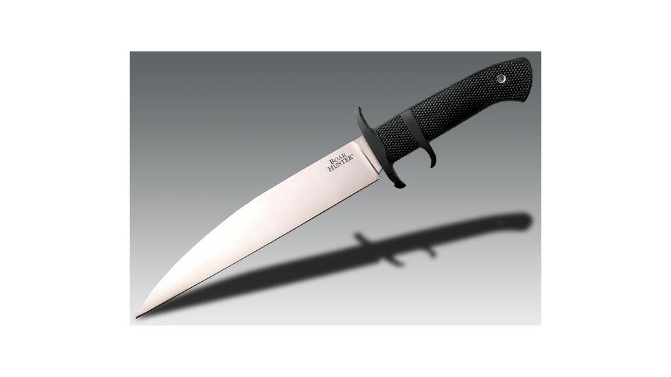 Cold Steel Boar Hunter Fixed Blade Knife, Kraton Handle, Plain, Cordura Sheath, CS-39LSP