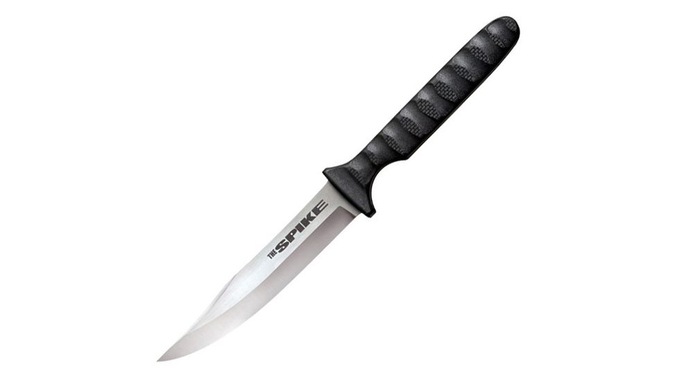 Cold Steel Bowie Spike, Black Faux G-10 Handle, Plain Edge w/ Sheath, CS-53NBS