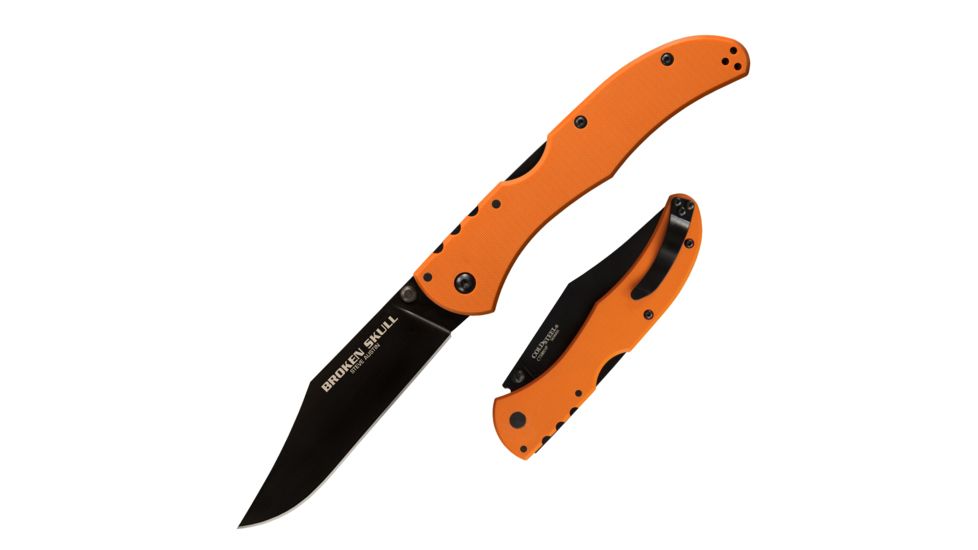 Cold Steel Broken Skull I Knife, Orange/Silver, 9 1/4in, CS-54SBOR