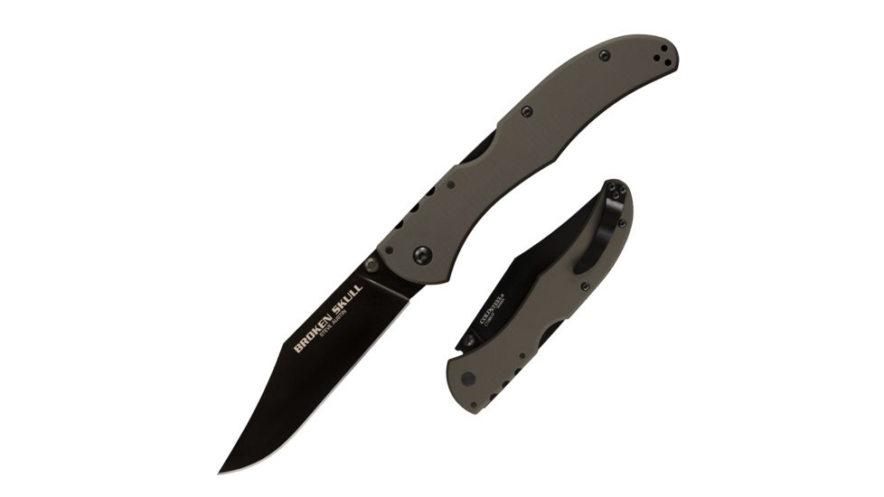 Cold Steel Broken Skull III Knife, Green/Silver, 9 1/4in, CS-54SBG