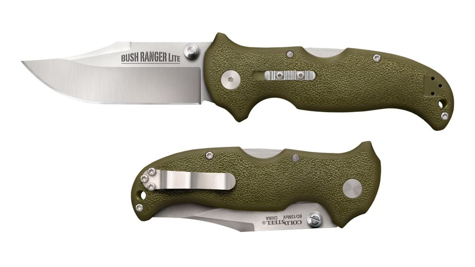 Cold Steel Bush Ranger Lite 8 3/8in Folding Knife, Black/Silver, CS-21A