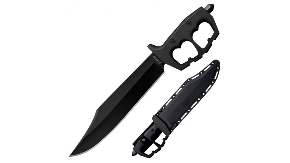 Cold Steel Chaos Bowie, 10.5in Blade Length, SK-5 High Carbon Steel Knife, CS-80NTB