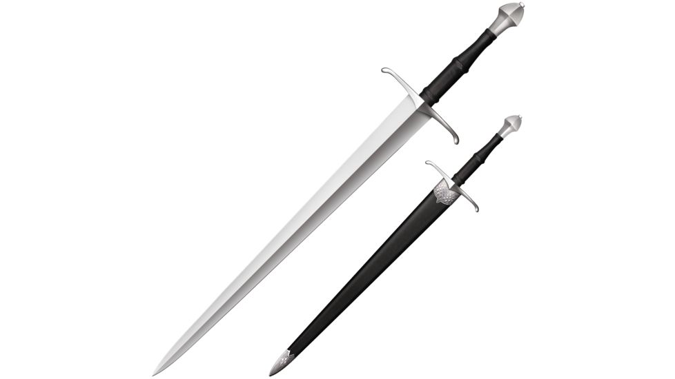 Cold Steel Competition Cutting Sword, 30.5in, 1055 High Carbon Steel, Black, Steel Handle, CS-88HS
