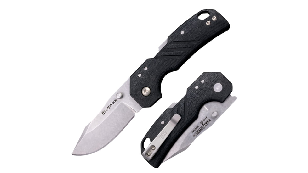 Cold Steel Engage 2.50 Folding Clip Point Plain Satin 4116 SS Blad, CSFL25DPLCZ