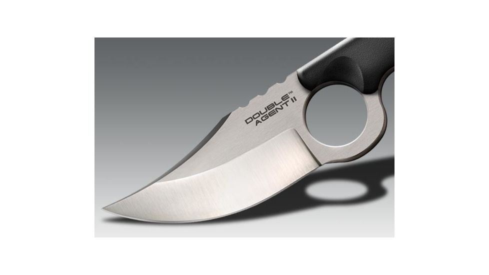 Cold Steel Double Agent II Fixed Blade Knife, Grivory Grip, Plain, Secure-Ex Neck Sheath, CS-39FN