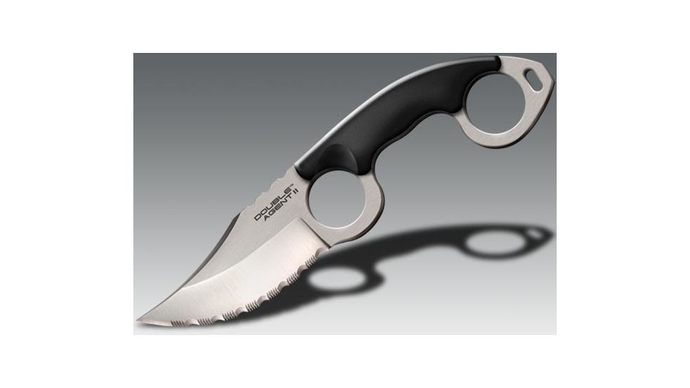 Cold Steel Double Agent II Fixed Blade Knife, Grivory Handle, Serrated, CS-39FNS