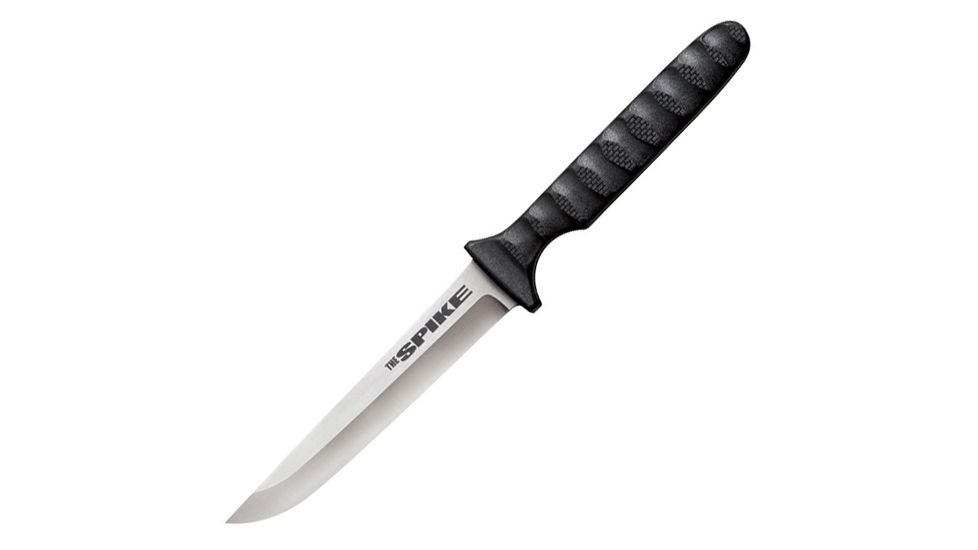 Cold Steel Drop Point Spike, Black Faux G-10 Handle, Plain w/ Sheath, CS-53NCC