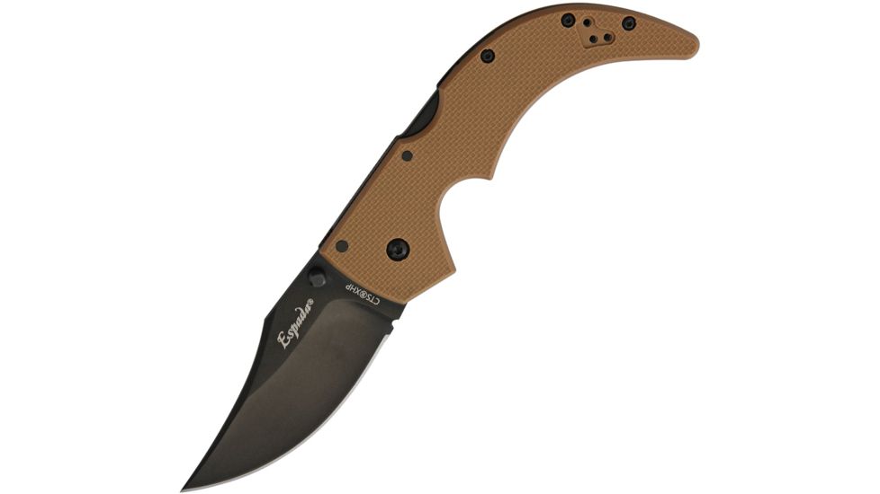 Cold Steel Espada Lockback Coyote Tan Folding Knife,3.5in,Standard Edge,Clip Point,Tan,G10 Handle CS62NGMVB