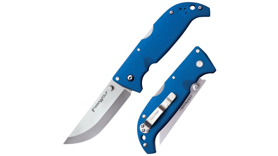 Cold Steel Finn Wolf 7 7/8in Folding Blade Knife, Blue, CS-20NPG
