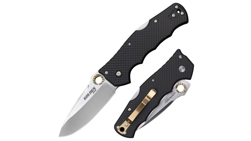 Cold Steel Golden Eye Elite Knife, Black/Silver, 8 3/8in, CS-62QCFS