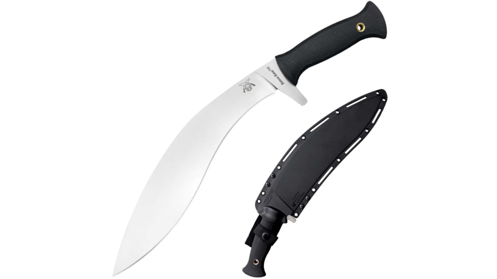 Cold Steel Gurkha Kukri Plus Knife, 12in, 4034SS, Kukri Blade, Long Kray-Ex Black Handle, 39LMC4