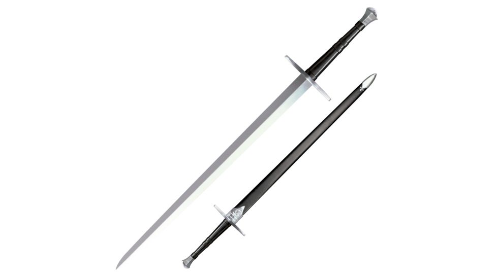 Cold Steel Hand-And-A-Half Sword, Leather/Wood Scabbard, CS-88HNH