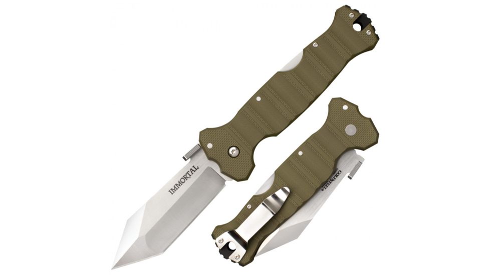 Cold Steel Immortal OD Green, 4in Blade Length, CPM-S35VN Steel Knife, CS-23HVG