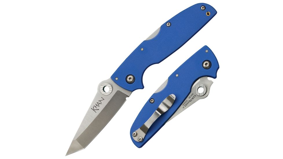 Cold Steel Khan Knife, Blue/Silver, 7in, CS-54T