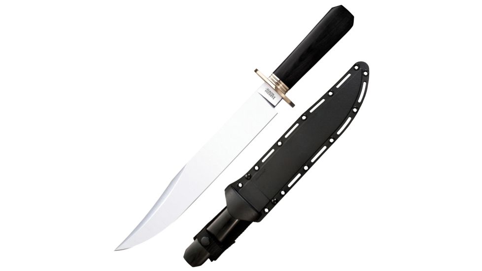 Cold Steel Laredo Bowie Fixed Blade Knife, 10.5in Plain 0-1 High Carbon, Polished Micarta Handle, CS-39LLBMT