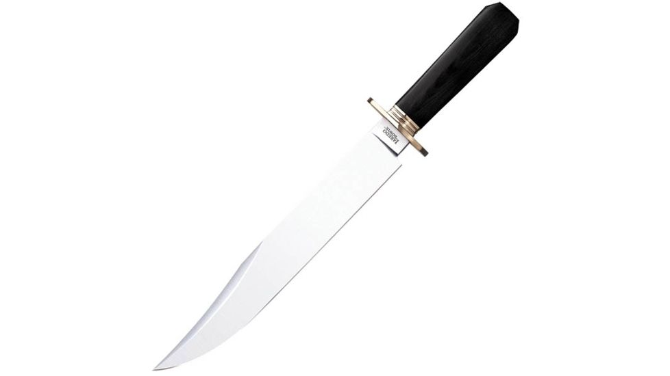 Cold Steel Laredo Bowie Fixed Blade Knife, 10.5in Plain 0-1 High Carbon, Polished Micarta Handle, CS-39LLBMT
