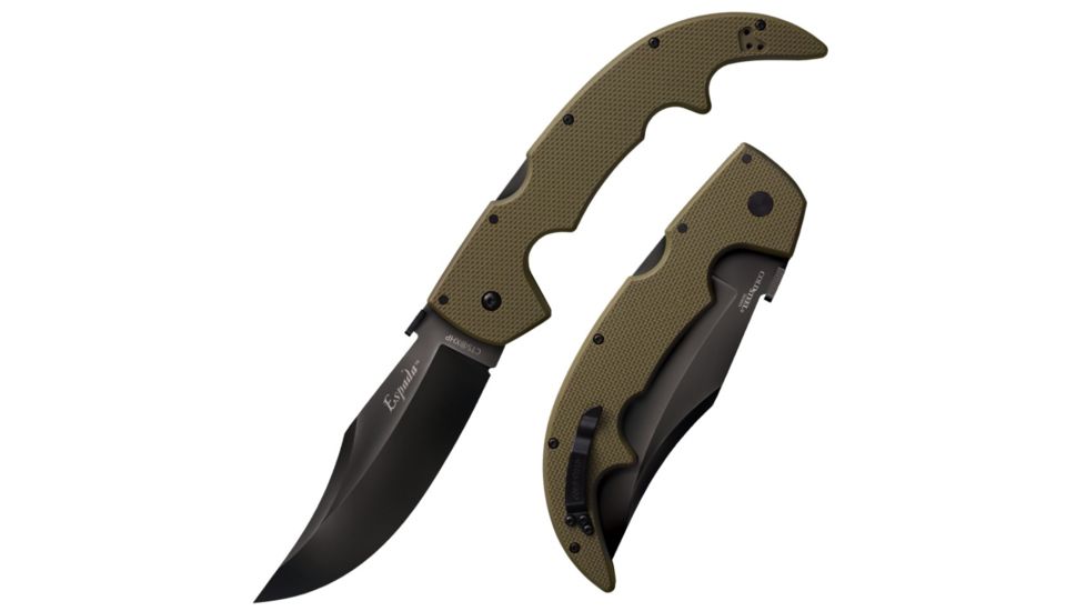Cold Steel Large G-10 Espada Knife, Black/Green, 12 1/4in, CS-62NGLVG