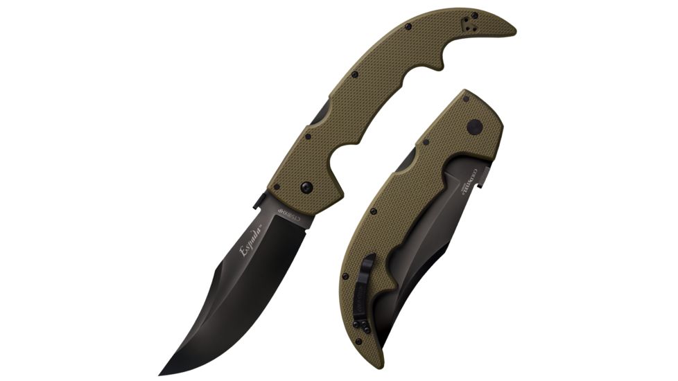 Cold Steel Large G-10 Espada Knife, Black/Green, 12 1/4in, CS-62NGLVG