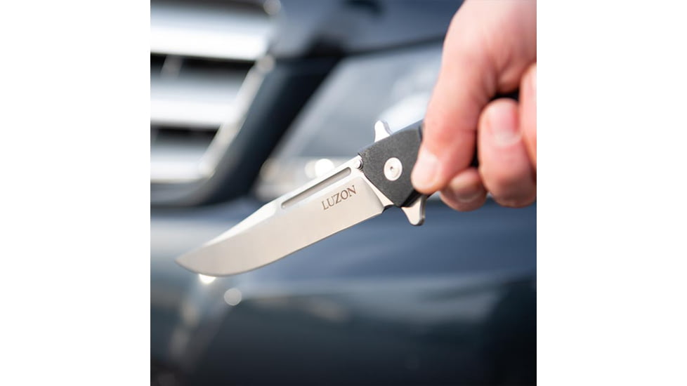 Cold Steel Large Luzon 13.5in Folding Knife, Black/Silver, CS-20NQX