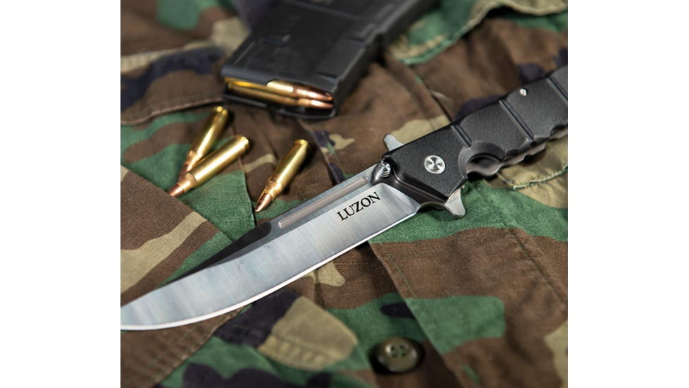 Cold Steel Large Luzon 13.5in Folding Knife, Black/Silver, CS-20NQX