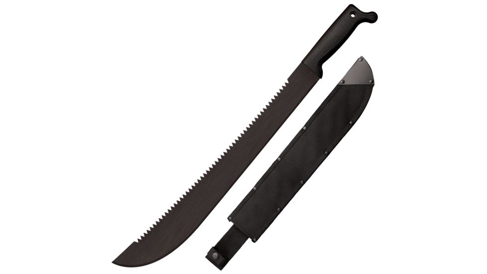 Cold Steel Latin Machete Plus, 18in Combo Blade, Black 97AM18DS