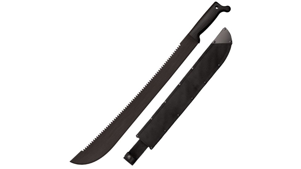 Cold Steel Latin Machete Plus, 21in Combo Blade, Black 97AM21DS