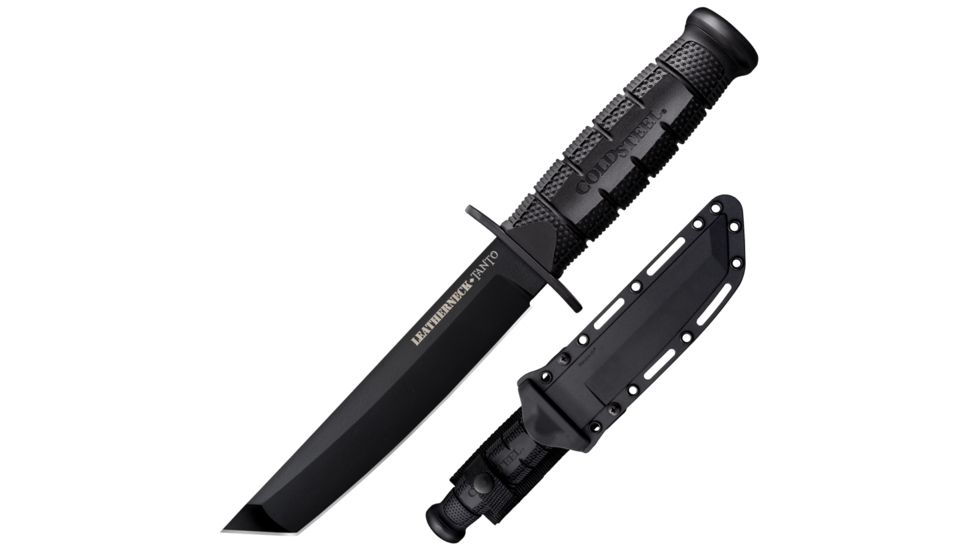 Cold Steel Leatherneck Tanto Knife, Black, 12in, CS-39LSFCT