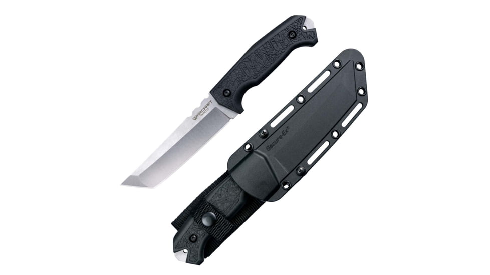 Cold Steel Medium Warcraft Tanto Knife, 5.5in, 4034SS, Tanto Blade, GFN Black Handle, 13SSA